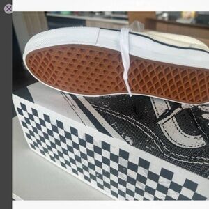 Vans White Shoes with Brown Sole